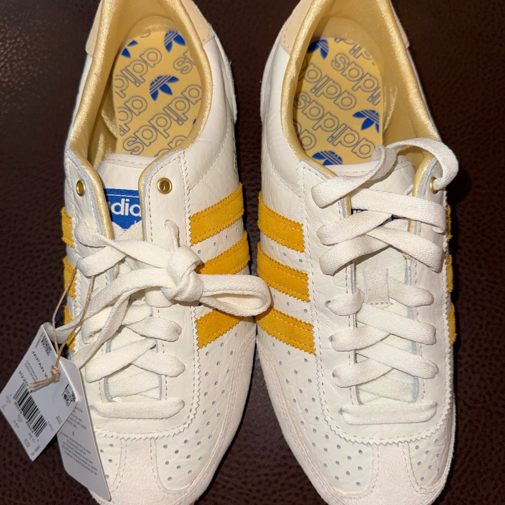Adidas Japan White and Yellow Sneakers